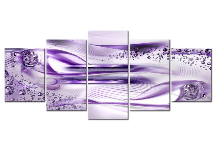 Obraz na płótnie Podwodna harfa (5-częściowy) szeroki fioletowy