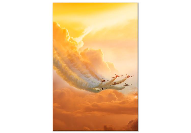 Obraz na płótnie Samoloty w chmurach (1-częściowy) pionowy