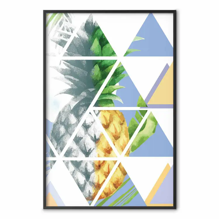 Geometryczny ananas - abstrakcyjna kompozycja z tropikalnym owocem