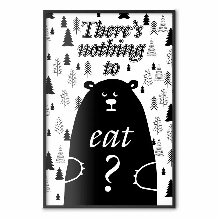 There's nothing to eat? - czarno-biała kompozycja z motywem zwierzęcym