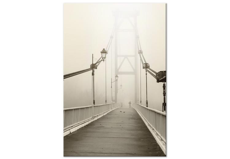 Obraz na płótnie Most we mgle (1-częściowy) pionowy