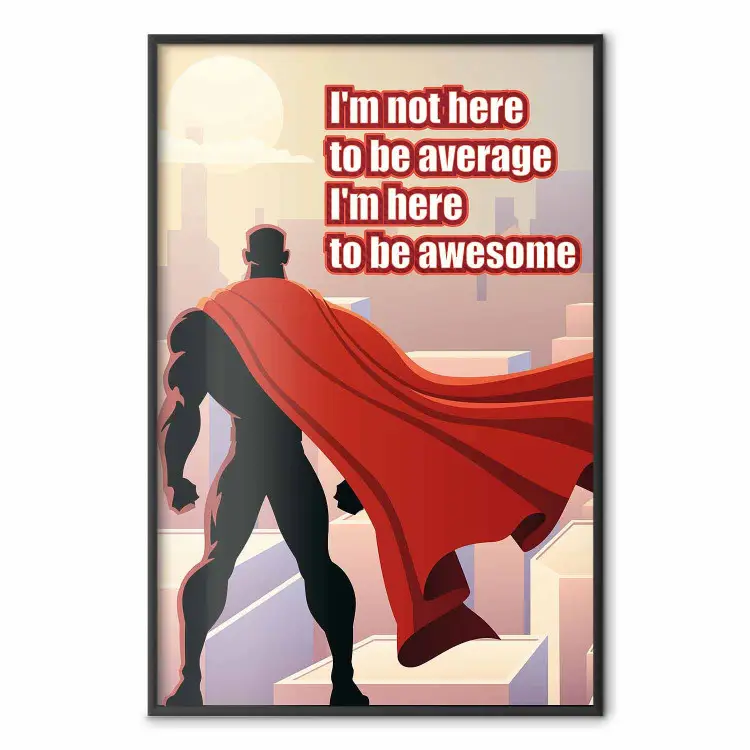 I'm not here to be average - motyw filmowy i białe napisy po angielsku