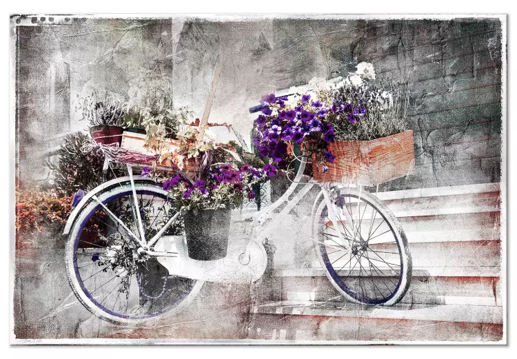 Ulica kwiatowa (1-częściowy) - rower w stylu shabby chic pod schodami