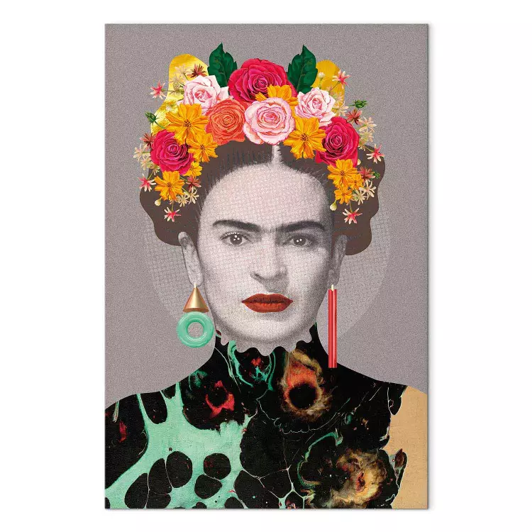 Kwiatowy portret kobiety (1-częściowy) - kolorowe elementy postaci