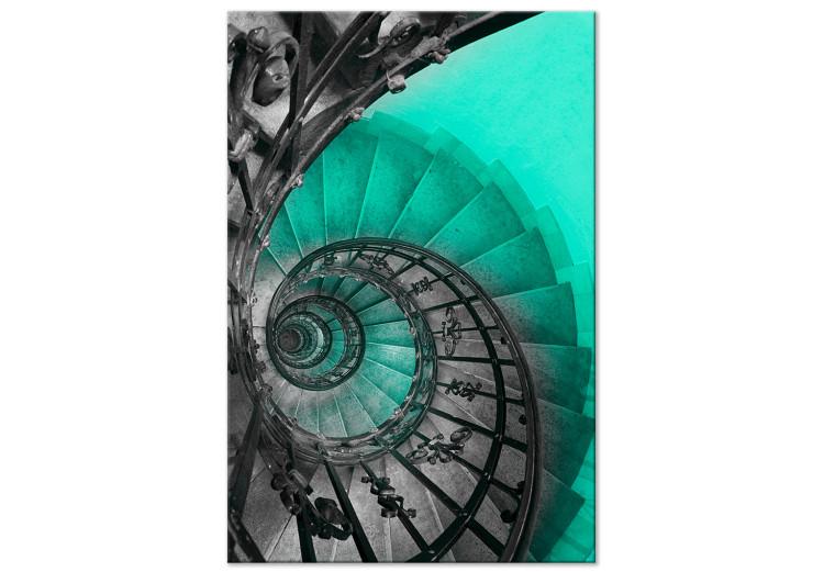 Obraz na płótnie Spiralna architektura (1-częściowy) - abstrakcyjne schody w zakręcie