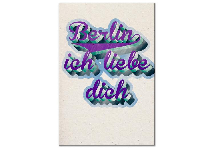 Obraz na płótnie Berlińska miłość - typograficzne kolorowe napisy po niemiecku