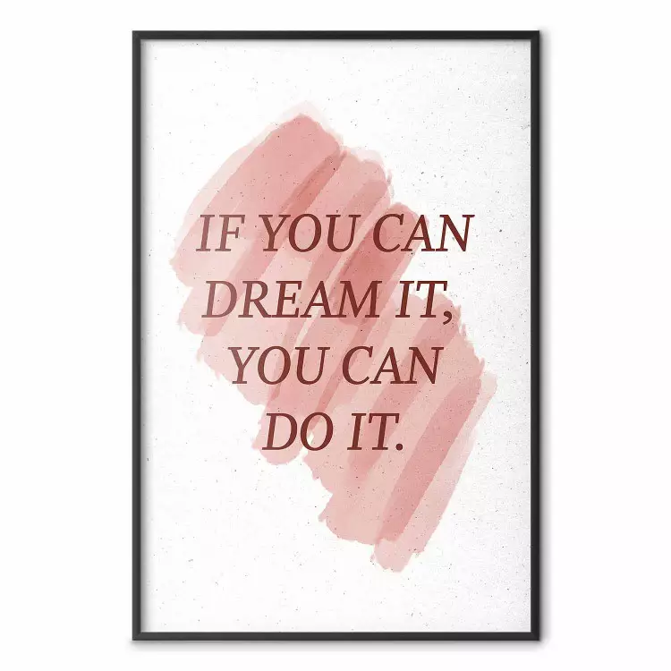 You Can Do It - czerwone napisy w języku angielskim na białym tle
