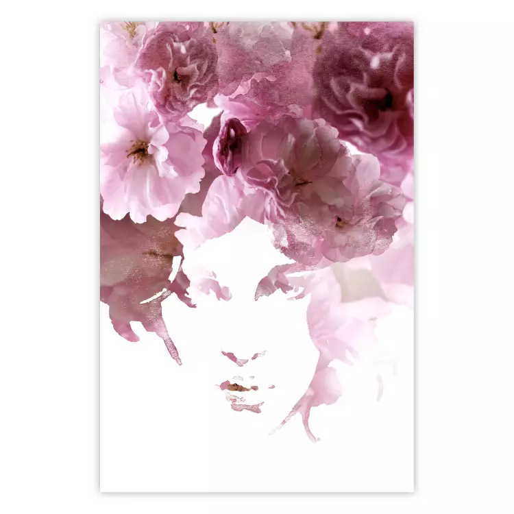 Kwieciste spojrzenie - fantazyjny portret twarzy stworzony z kwiatów