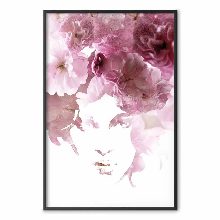Kwieciste spojrzenie - fantazyjny portret twarzy stworzony z kwiatów
