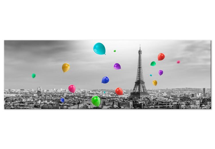 Obraz na płótnie Paryski balonik (1-częściowy) wąski kolorowy