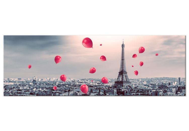 Obraz na płótnie Paryski balonik (1-częściowy) wąski czerwony