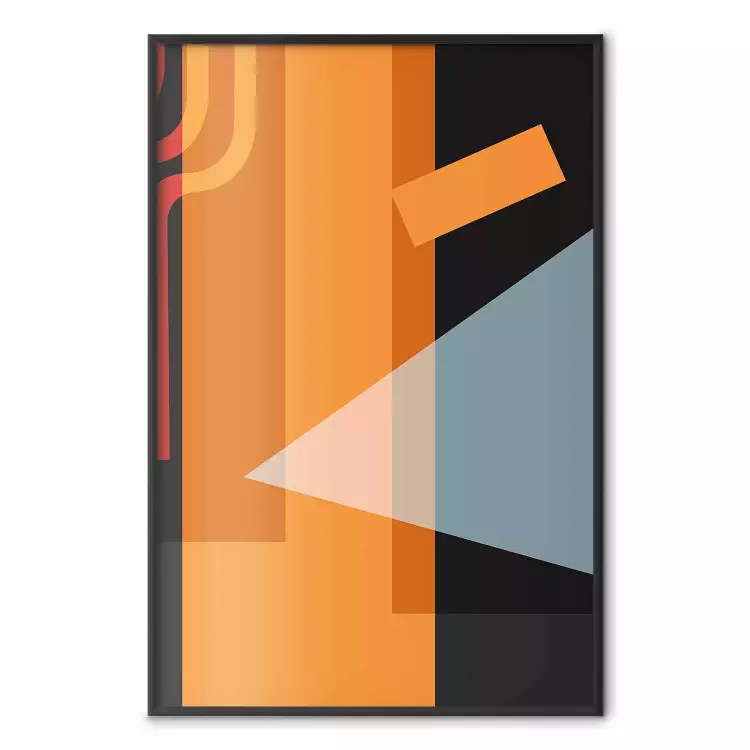 Neony - abstrakcyjna kompozycja figur geometrycznych na czarnym tle