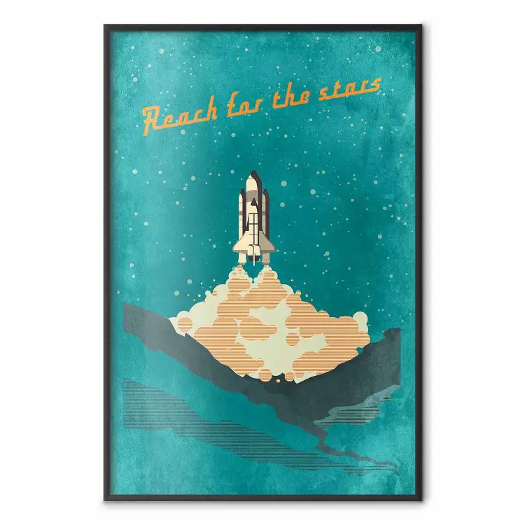Reach for the Stars - kosmiczna abstrakcja z rakietą wśród gwiazd
