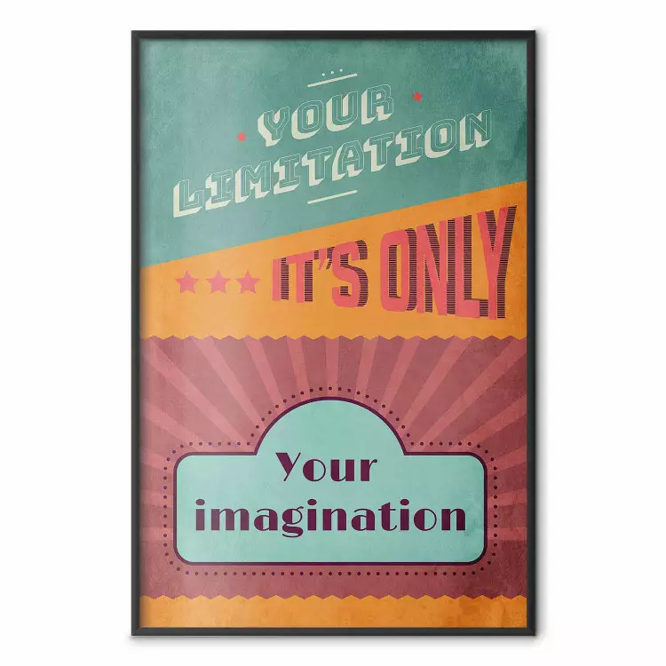 Your Limitation It's Only Your Imagination - kolorowy wzór z napisami