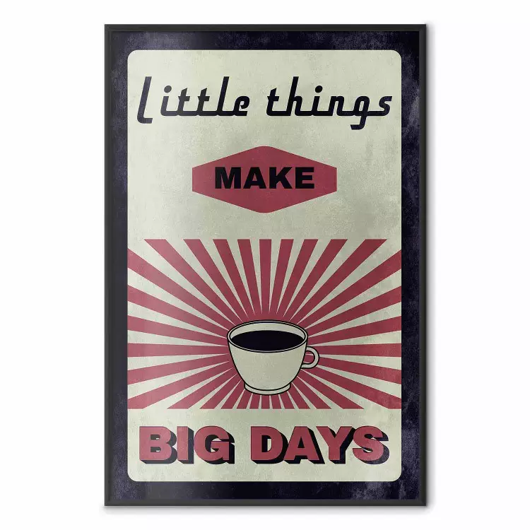 Little Things Big Days - kawa i napisy po angielsku w stylu retro