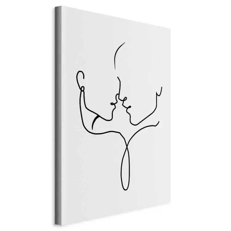 Wspólne spojrZenie pionowy - line art miłosnych postaci
