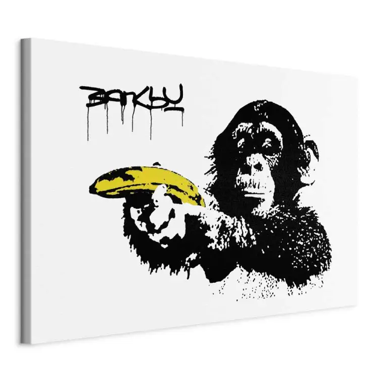 Banksy: Małpa z bananem szeroki