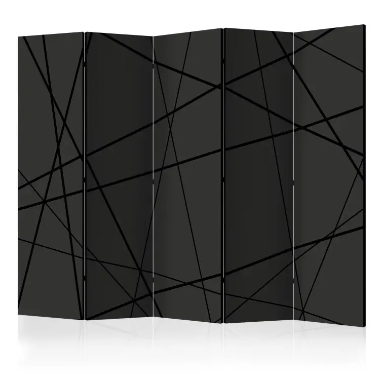 Ciemne skrzyżowanie II - czarna geometryczna abstrakcja