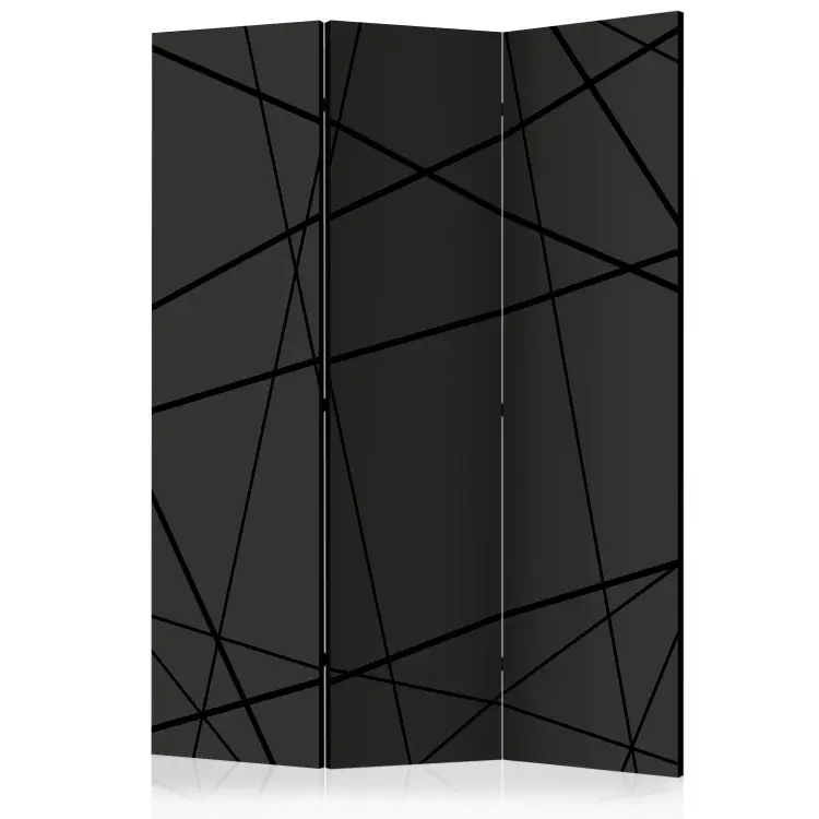 Ciemne skrzyżowanie - geometryczna abstrakcja w czerni