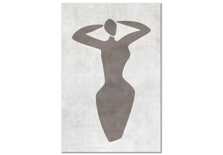 Kobieta z uniesionymi rękami - czarno-biała grafika w stylu boho
