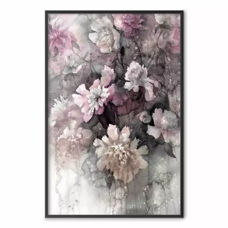 Zabarwione uczucie - roślinna kompozycja kwiatów w motywie akwareli