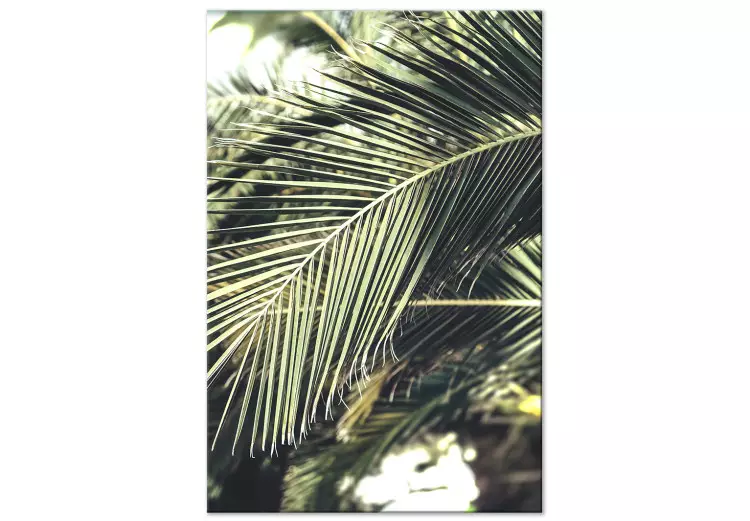 Zielona królowa (1-częściowy) pionowy - pejzaż egzotycznych liści palm