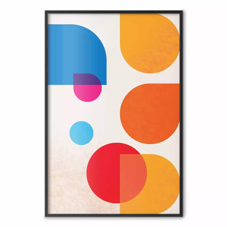 Kolorowy ład - kolorowe figury geometryczne w motywie abstrakcyjnym