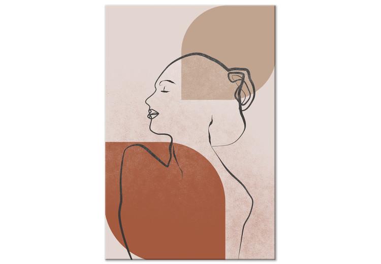 Obraz na płótnie Linearny kobiecy akt - abstrakcyjny, minimalistyczny portret