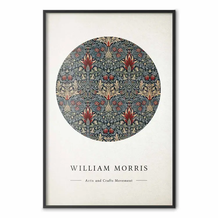 Dla Williama Morrisa - napisy po angielsku i abstrakcyjne ornamenty