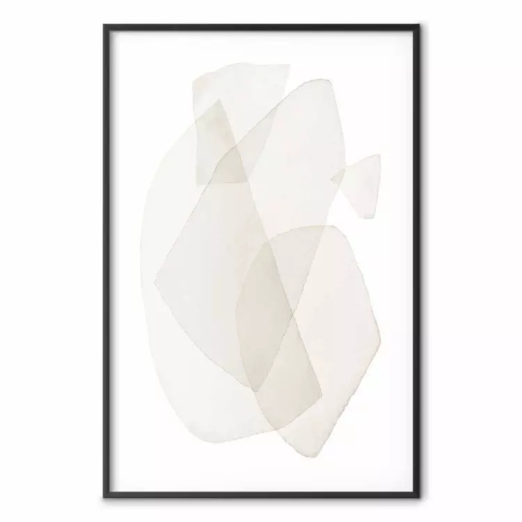 Kruche chwile - minimalistyczna abstrakcja w obłe kształty na bieli