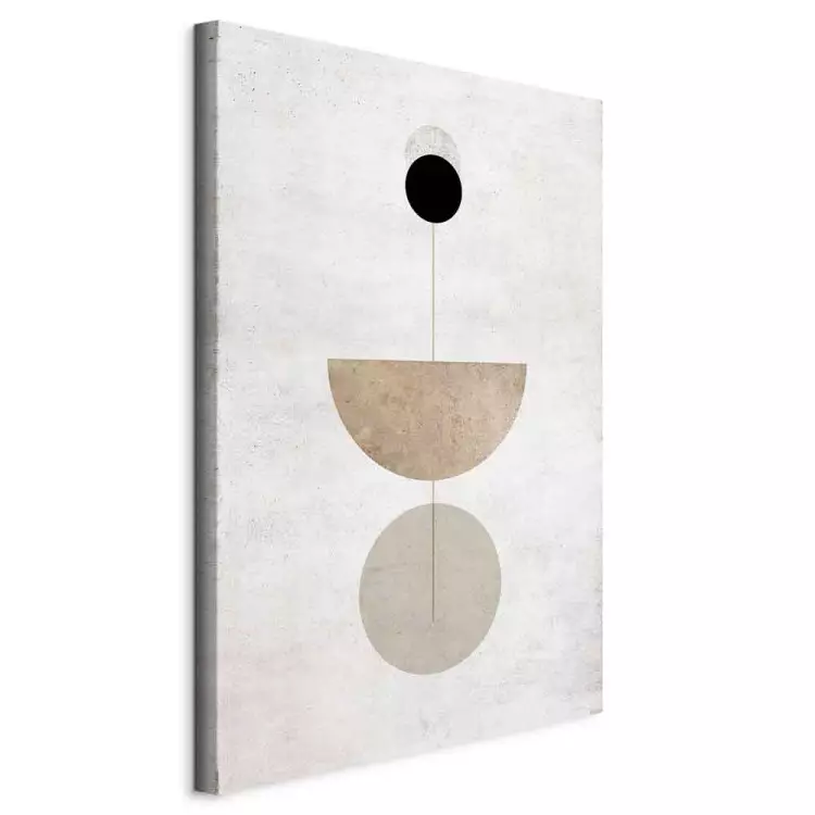 Szaro-czarne koła i półkole - abstrakcja z figurami geometrycznymi