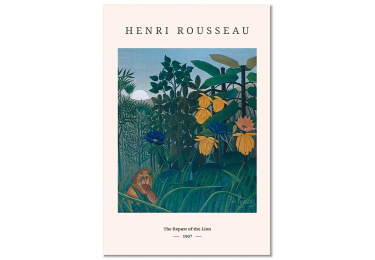 Obraz na płótnie Henri Rousseau: Poczęstunek lwa (1-częściowy) pionowy