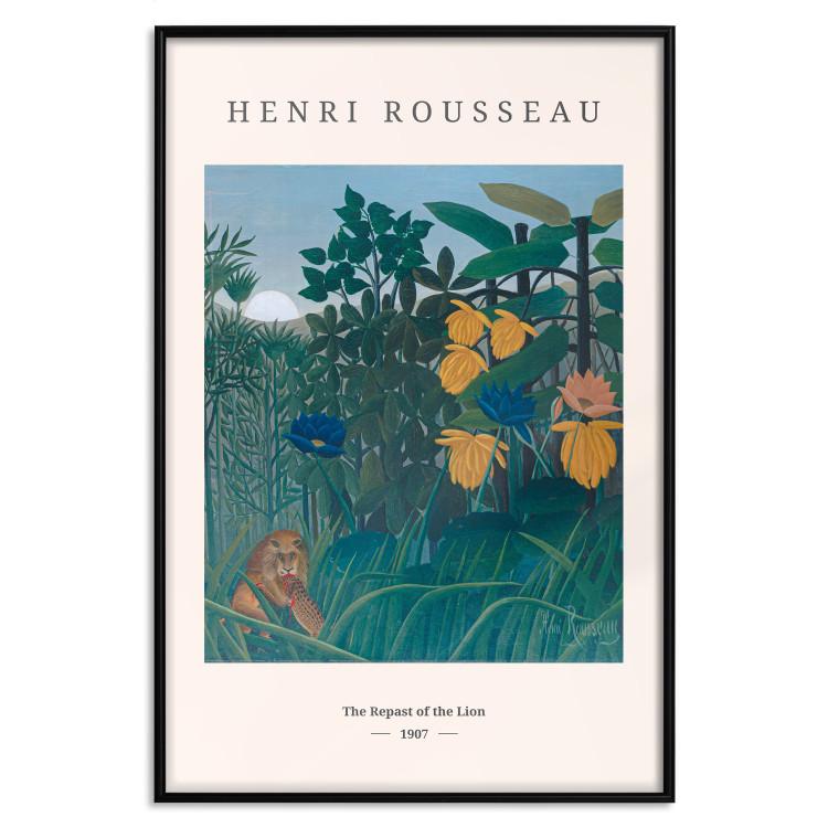 Plakat Henri Rousseau: Poczęstunek lwa