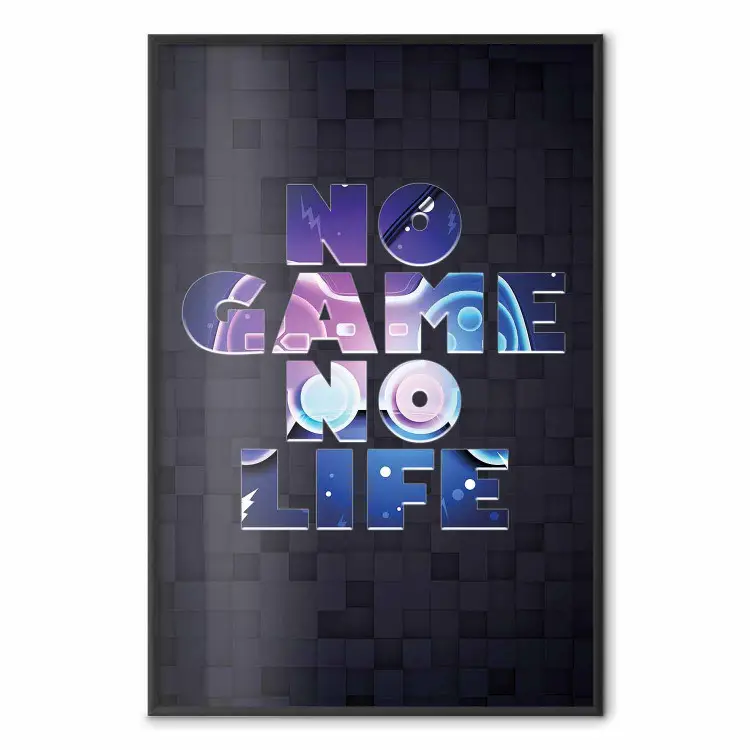 No Game, No Life - kolorowe napisy w języku angielskim na ciemnym tle
