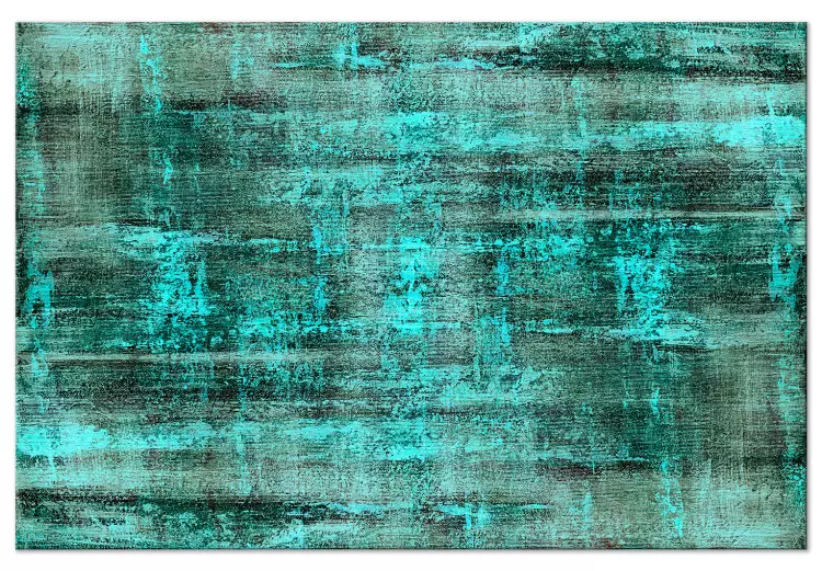 Szmaragdowe fale (1-częściowy) szeroki - nowoczesna zielona abstrakcja