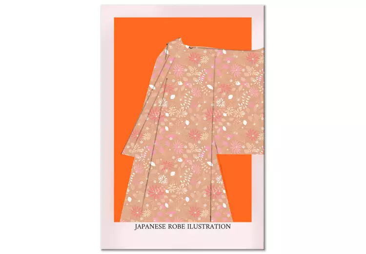 Japońskie kimono (1-częściowy) pionowy - napisy i ubiór w stylu Zen