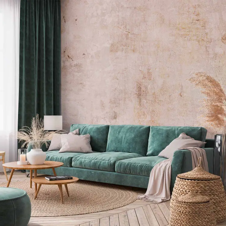 Scandi boho z teksturą - jednolite tło z deseniem w piaskowym kolorze