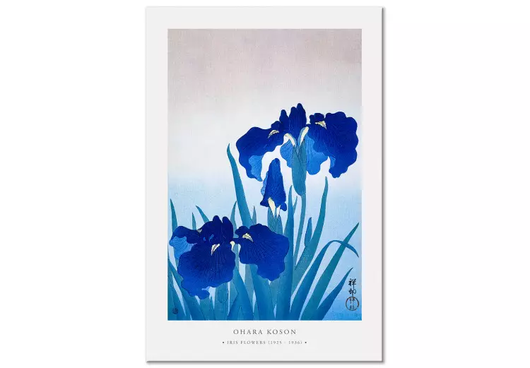 Błękitne irysy (1-częściowy) pionowy - niebieskie kwiaty w rozkwicie