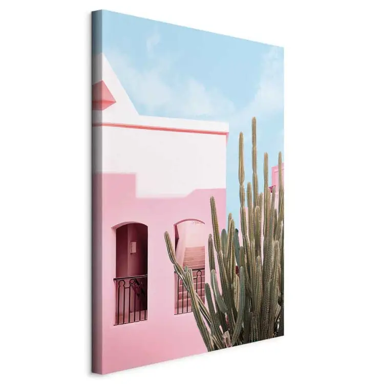 Kaktus Miami - różowa architektura w wakacyjnym pejzażu