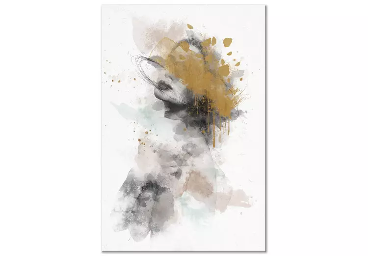 Złote westchnienie (1-częściowy) - abstrakcyjny portret twarzy kobiety