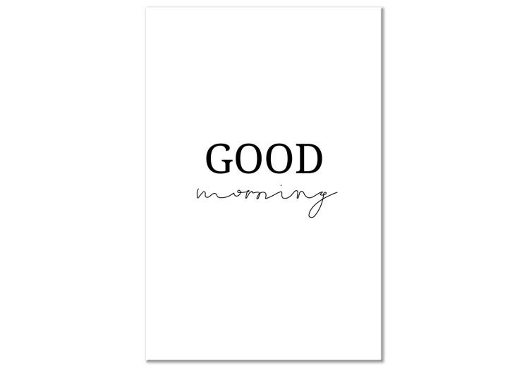Obraz na płótnie Good morning - pozytywny minimalistyczny napis na białym tle
