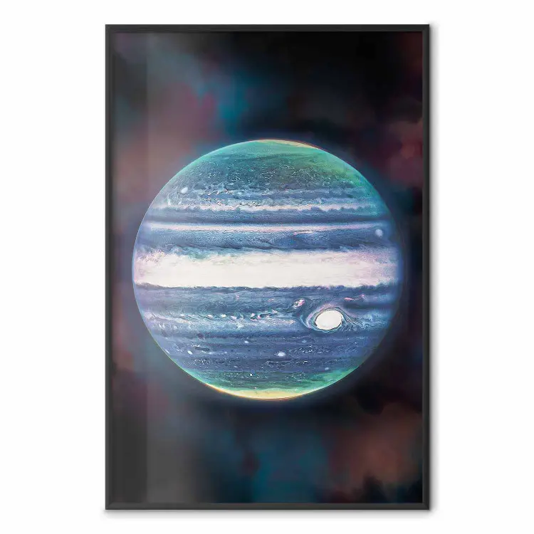 Jowisz planeta - zbliżenie Jupitera w kosmosie i jego zorze polarne