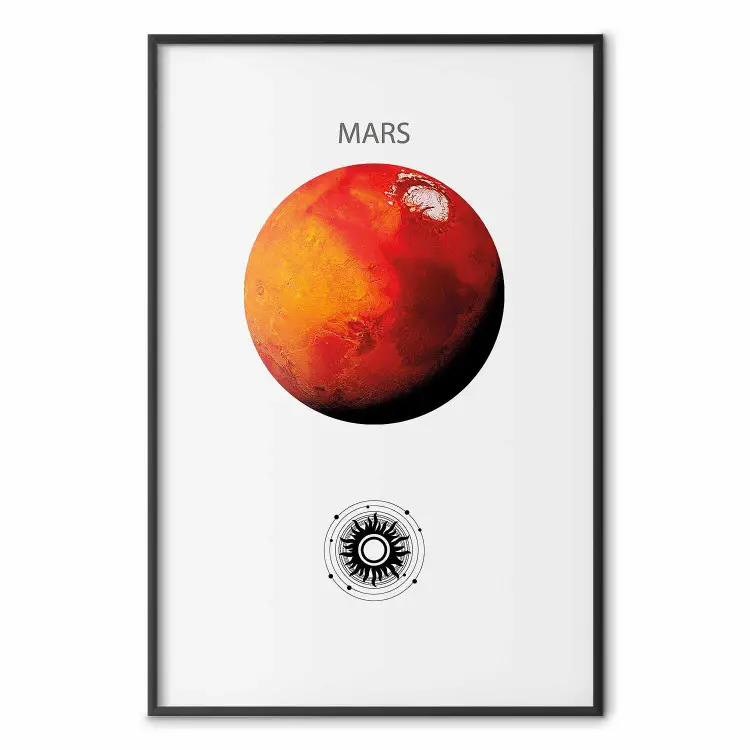 Czerwona planeta - Mars i abstrakcyjna kompozycja z układem słonecznym II