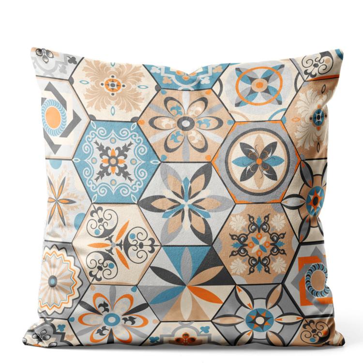 Orientalne heksagony - motyw inspirowany ceramiką w stylu patchwork