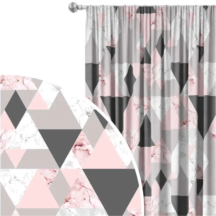 Pudrowe trójkąty - geometryczny, minimalistyczny motyw w odcieniach różu