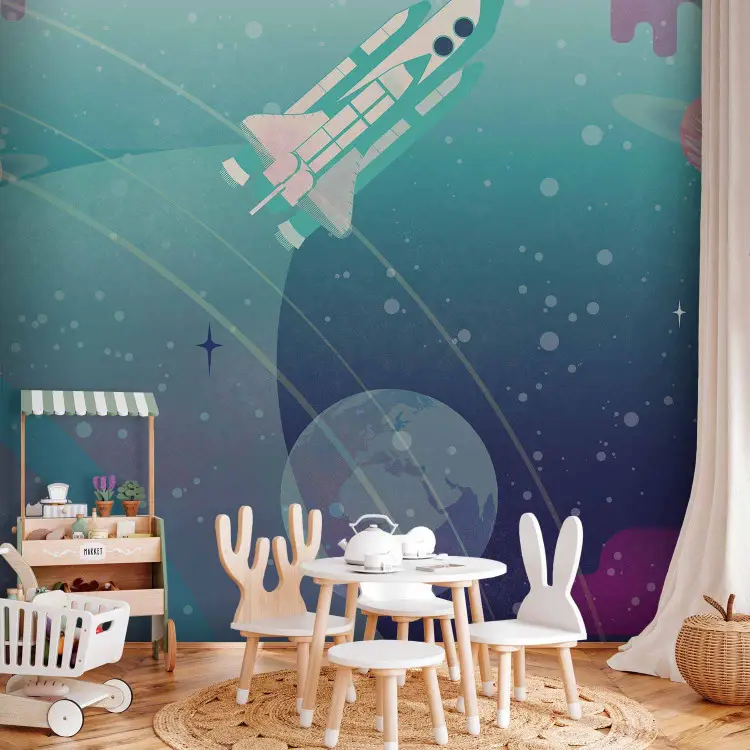 Kosmiczna przygoda - ilustracja rakiety międzyplanetarnej