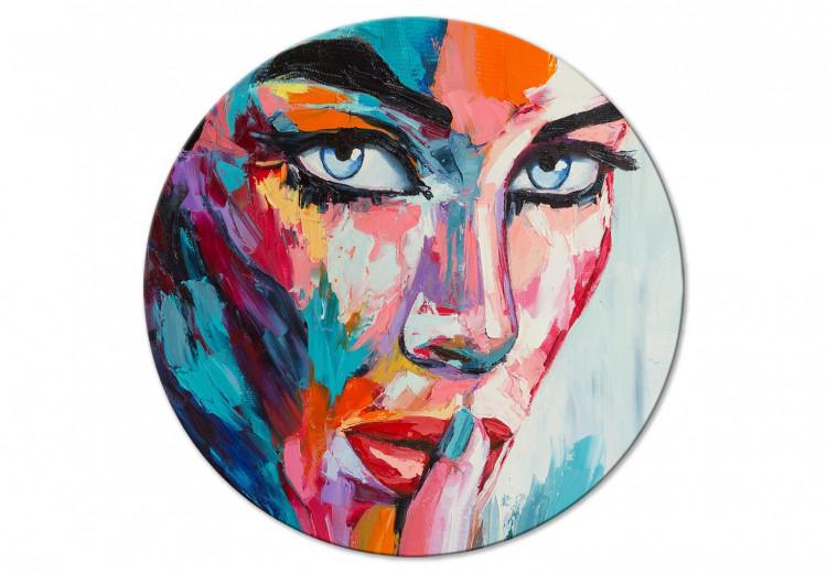Kolorowa twarz - malowany ekspresyjnie portret kobiety