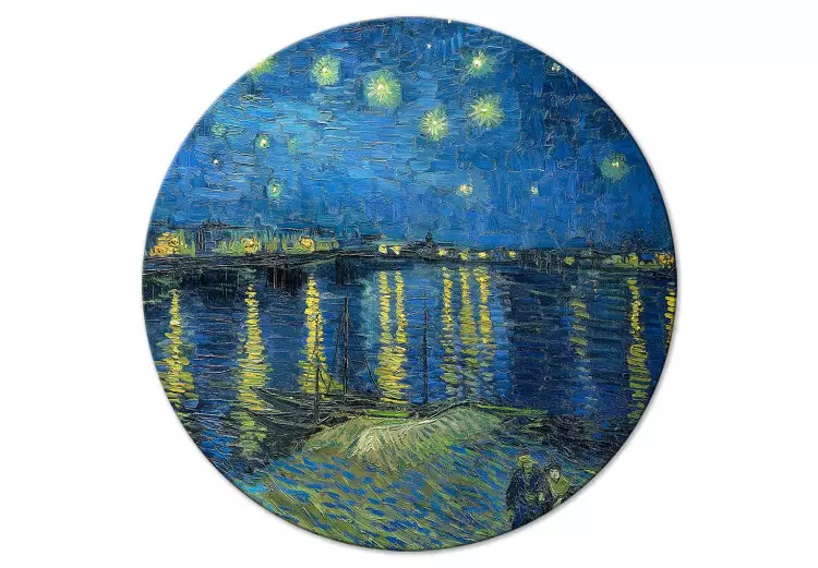 Vincent van Gogh - Gwieździsta noc nad Rhone - Łódź na tle niebieskiego nieba