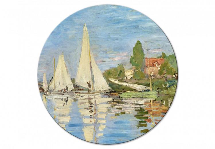 Regaty w Argenteuil, Claude Monet - krajobraz żaglówek na rzece