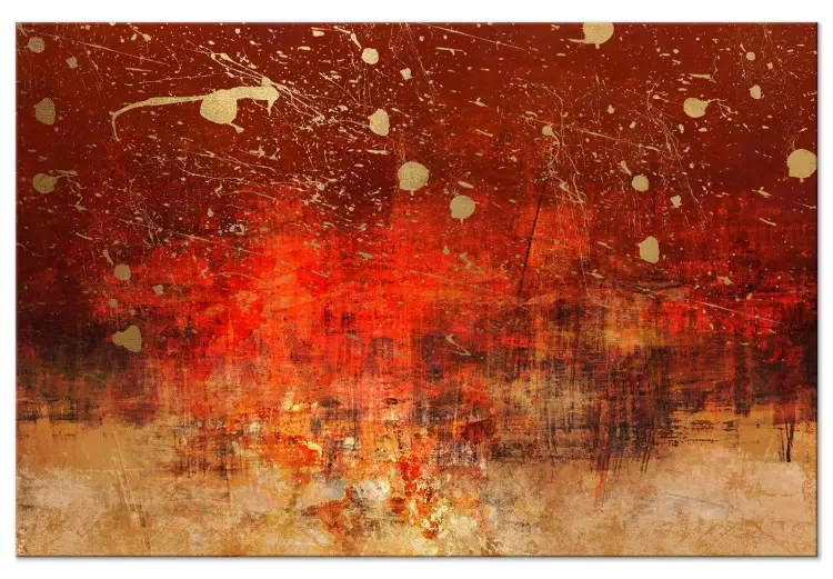 Etiuda koloru - abstrakcyjne tło w złoto-czerwonych kolorach